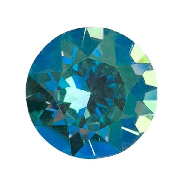 ELITE Eureka Crystal Chaton Stone 8mm LT. TURQUOISE AB Custom Coating 1088