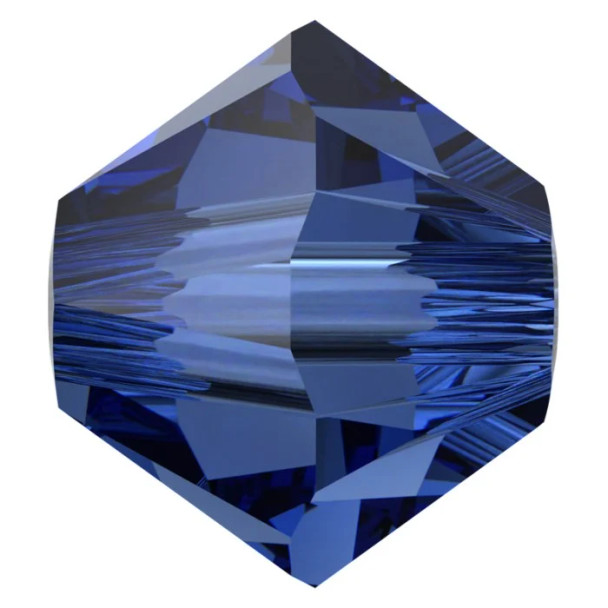 DARK SAPPHIRE 5328 ELITE Eureka Crystal Bicone Beads 4mm