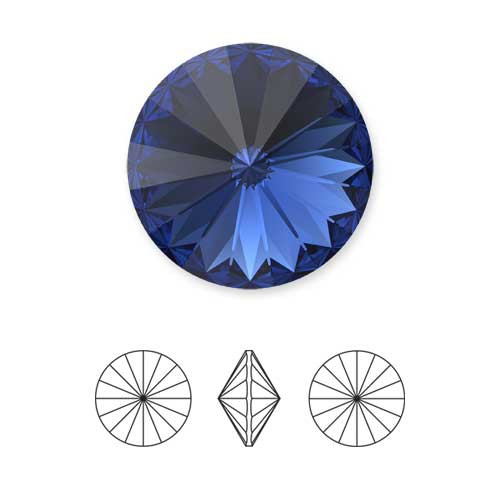 Swarovski Crystal Rivoli Stone 14mm DARK SAPPHIRE 1122