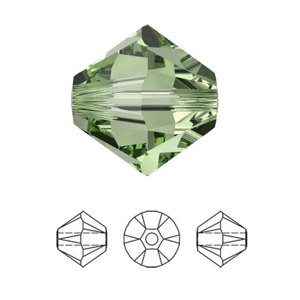 Swarovski Crystal Bicone Beads 3mm PERIDOT 5328