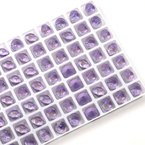 VIOLET Delite Fireglow Krakovski Crystal Chaton 8mm