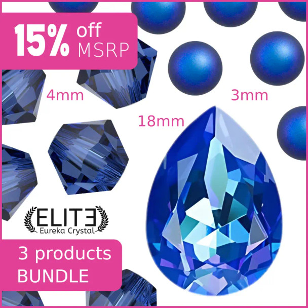 The ELITE Crystal Wizard Bundle ROYAL BLUE - Stone, Pearls and Bicones