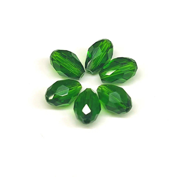 Eureka BASICS Faceted Teardrop Glass Beads ERINITE 12x8mm