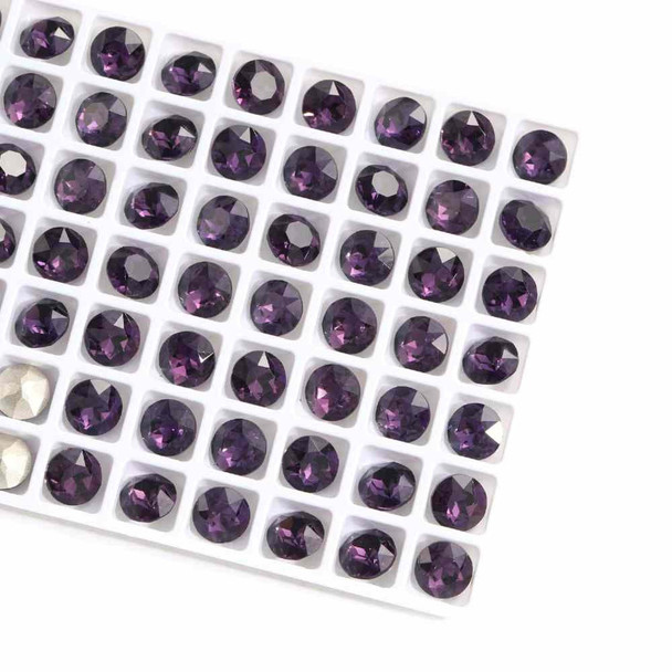 AMETHYST Krakovski Crystal Chaton 8mm