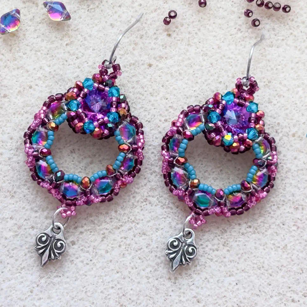 Mystic Circle Earrings Beading Tutorial by Jules & Rose