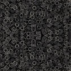 Toho Treasure 11/0 FROSTED CHARCOAL-LINED CRYSTAL Seed Beads