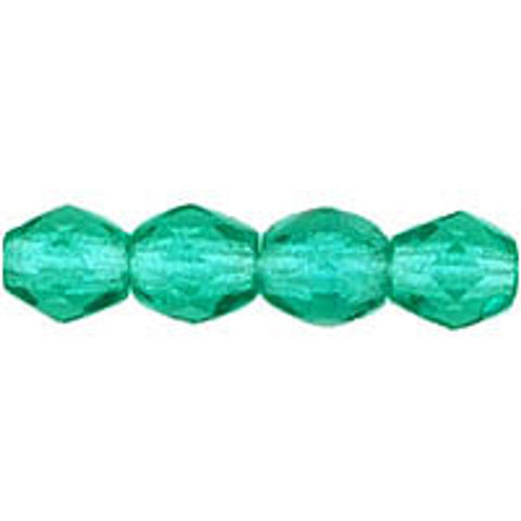 Firepolish 3mm Czech Glass Beads EMERALD