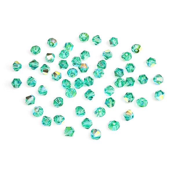 Krakovski Crystal Bicone Beads 4mm CARIBBEAN WATERS AB