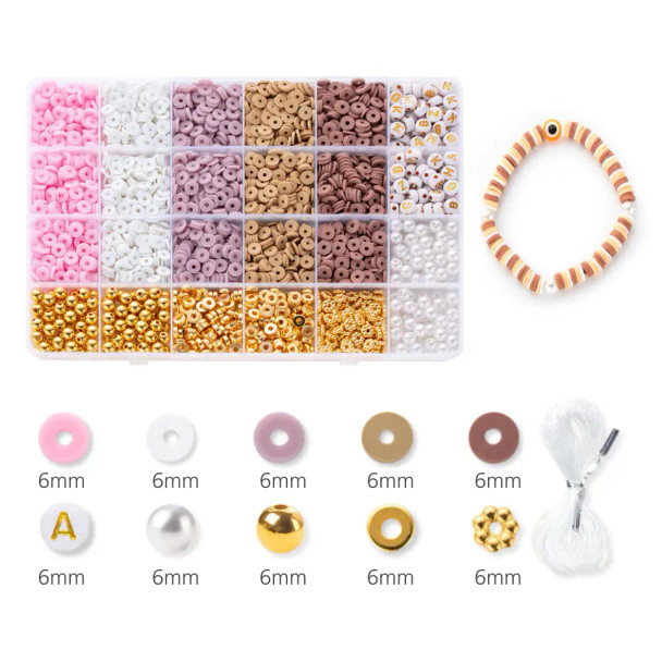 VINTAGE ROSE Eureka Basics Polymer Clay Heishi Beads Gift Set