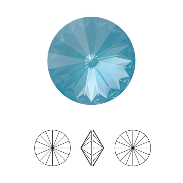 Swarovski Crystal Rivoli Stone 14mm TEAL IGNITE 1122