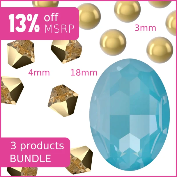 The Swarovski Crystal Wizard Bundle TEAL EMPRESS - Stone, Pearls and Bicones 3 Pack