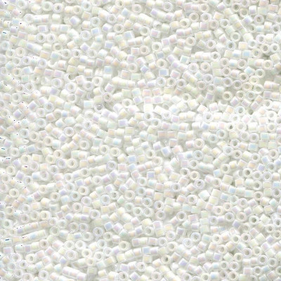 Miyuki DELICA 11/0 Seed Beads WHITE PEARL AB
