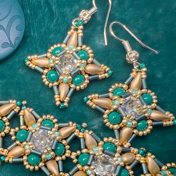 Catherine Bracelet & Earrings Tutorial with the Queen's Garden Collection