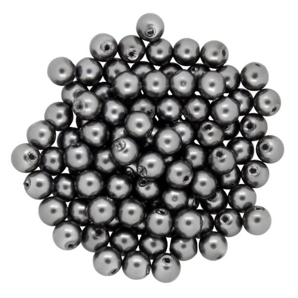 Krakovski Crystal Round Pearls 4mm BLACK