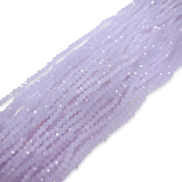 Chinese Crystal Rondelle Beads 3x2mm LILAC OPAL