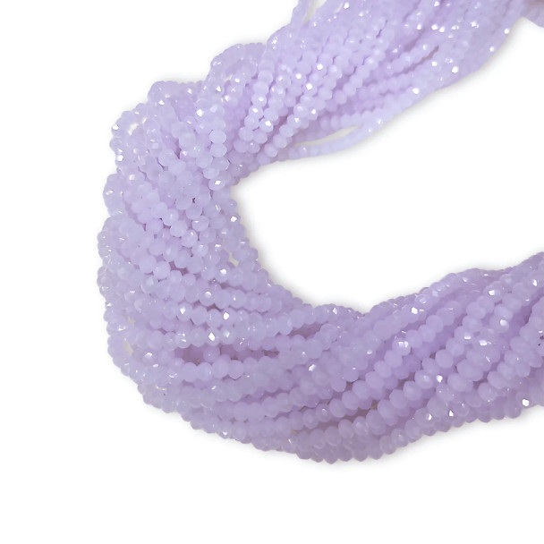 Chinese Crystal Rondelle Beads 3x2mm LILAC OPAL