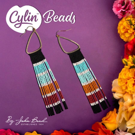 Cylin Seed Beads  Earring Project