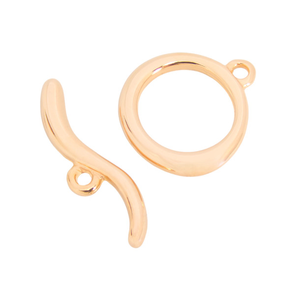 TOGGLE CLASP-Round-23x18mm Rose Gold Plated
