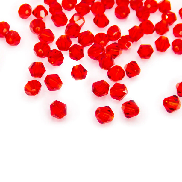 Krakovski Crystal Bicone Beads 4mm LT. SIAM