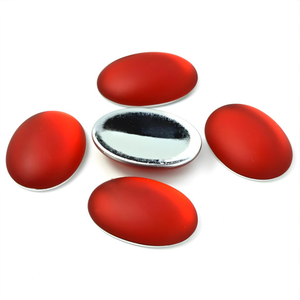 LunaSoft Lucite Cabochons Oval 25 x18mm CHERRY