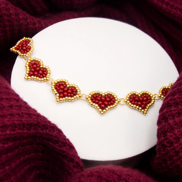 Tiny Seed Bead Valentine's Day Heart Tutorial