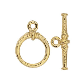 TierraCast TOGGLE CLASP-Heirloom-24K Gold Plated