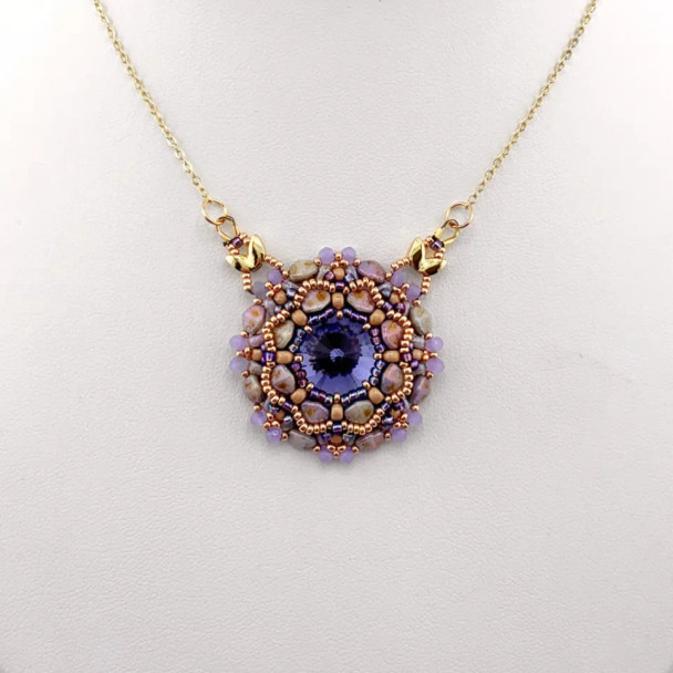 Twilight Bloom Beaded Pendant Necklace Tutorial by Orchid and Opal Jewelry & Beads