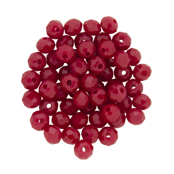 Chinese Crystal Rondelle Beads 4x3.5mm OPAQUE WINE RED