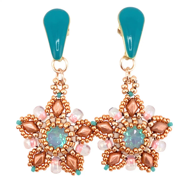 Surf Star Earrings and Necklace Tutorial by Gina of Orchid and Opal