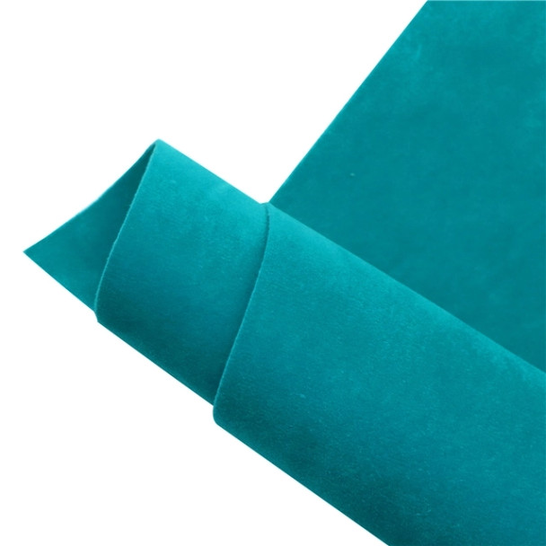 Velvet Embroidery Fabric Double Sided TEAL 13"x8"
