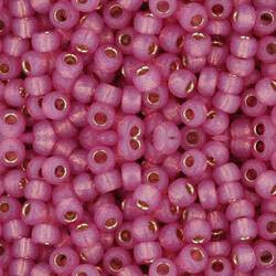 Toho ROUND 8/0 Seed Beads SILVER LINED MILKY MAUVE