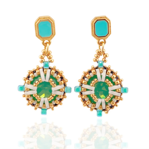 Taormina Crystal Earrings Tutorial by Gina of Orchid and Opal
