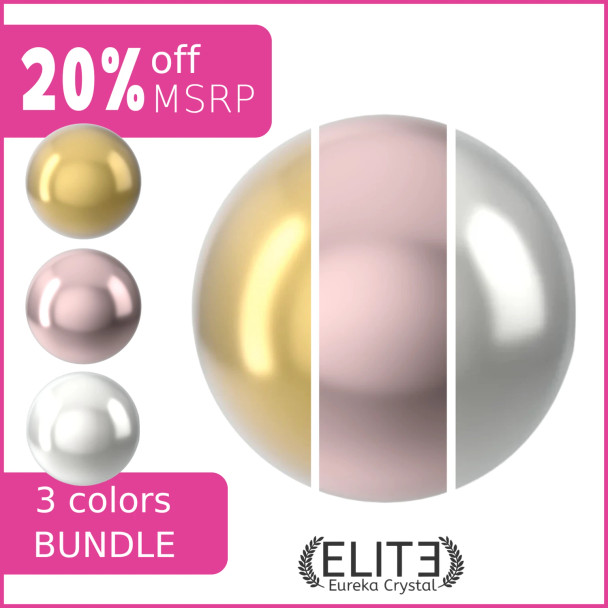 Rich and Royal ELITE Eureka Crystal 4mm Pearls Bundle 3 Pack