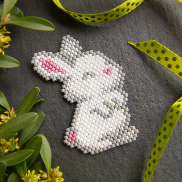 Baby Bunny Brick Stitch Pattern by Eureka Crystal Beads