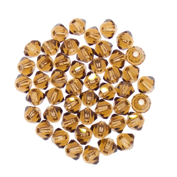 Preciosa Crystal Bicone Beads 3mm SMOKED TOPAZ