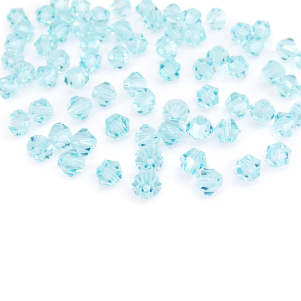 Krakovski Crystal Bicone Beads 4mm LT. TURQUOISE