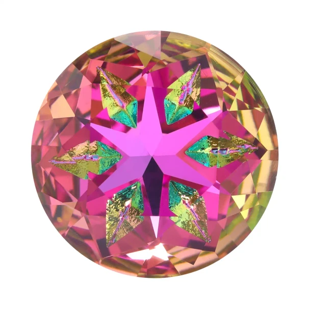 Krakovski Crystal Solar Round Stone 18mm VITRAIL ROSE