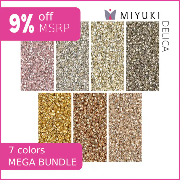 Miyuki Delica 11/0 Seed Beads MEGA BUNDLE Galvanized Metallic