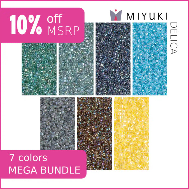 Miyuki Delica 11/0 Seed Beads MEGA BUNDLE Color Lined AB