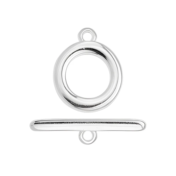 TOGGLE CLASP Silver Plated Round 16mm