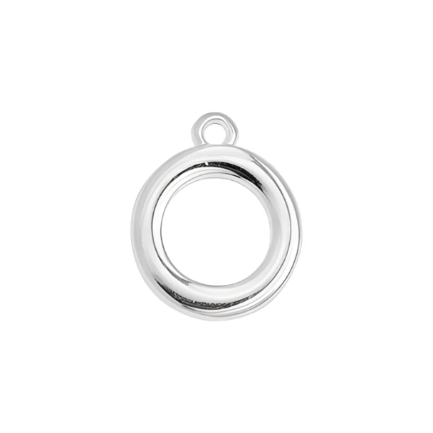 Silver Plated TOGGLE CLASP Round 16mm LOOP