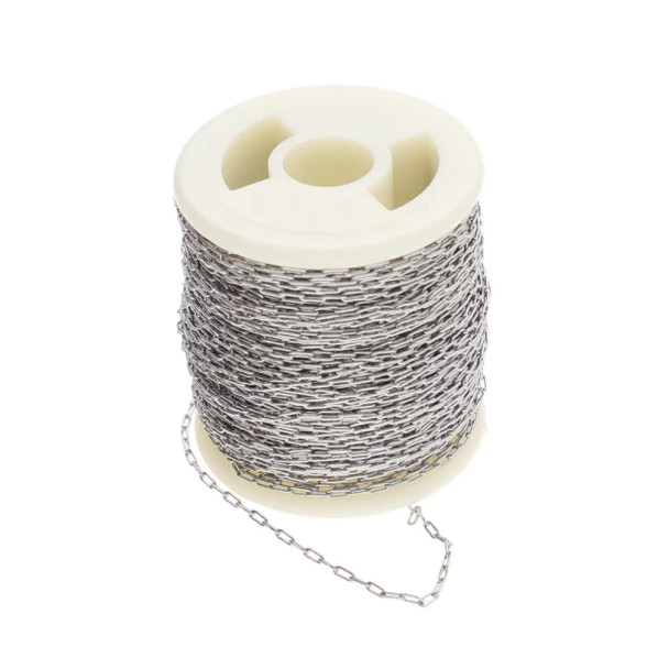 Stainless Steel Bead Chain 0.25mm SILVER Plated By The Foot