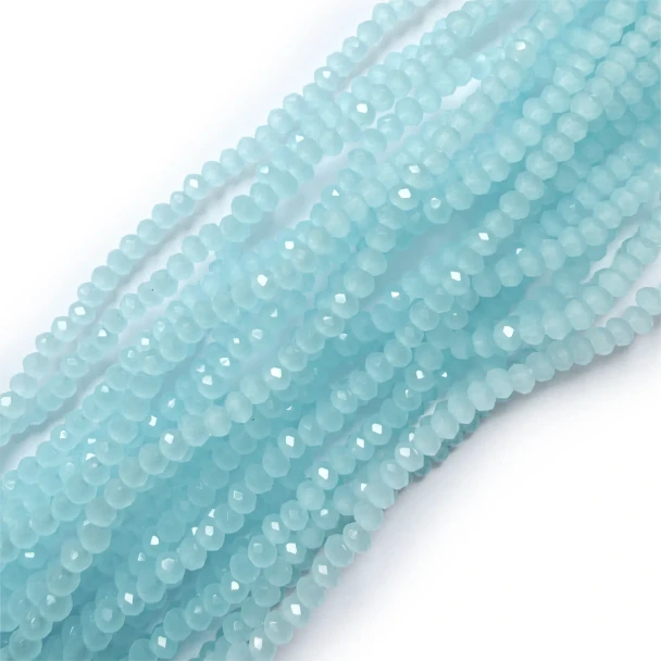 Chinese Crystal Rondelle Beads 3x2mm LT. AZORE OPAL