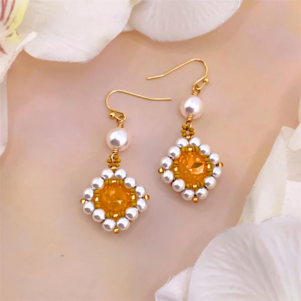 Honey Charm Earrings Tutorial by Gina of Orchid and Opal