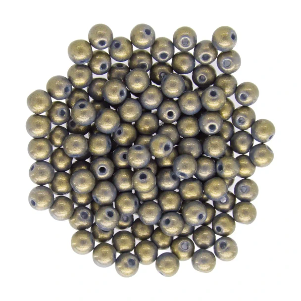 Krakovski Crystal Round Pearls 3mm IRIDESCENT MISTY GREEN (Strand of 135)