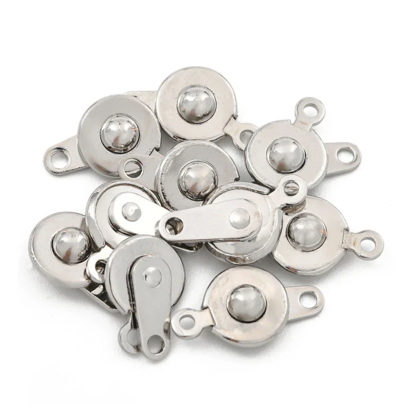 Ball and Socket Clasps Round 14x8mm PLATINUM PLATED