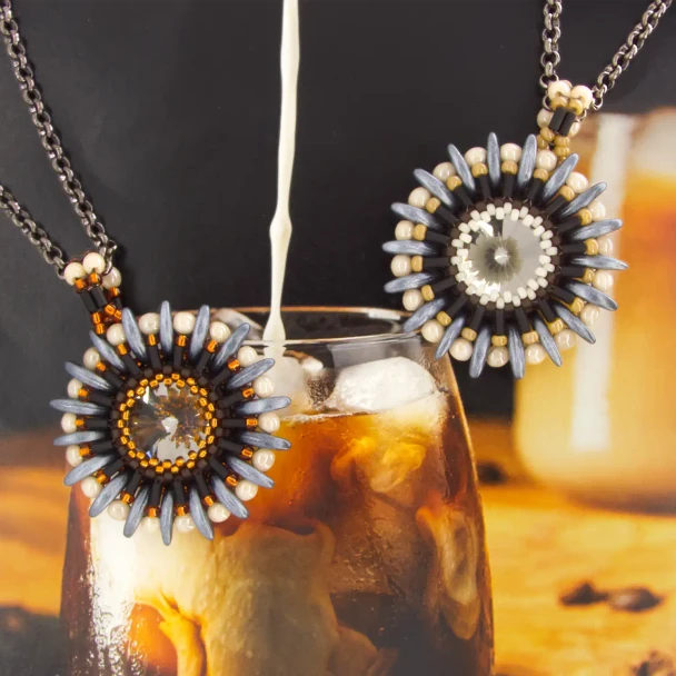 Eternal Sun Medallion Pendant Tutorial by Eureka Crystal Beads