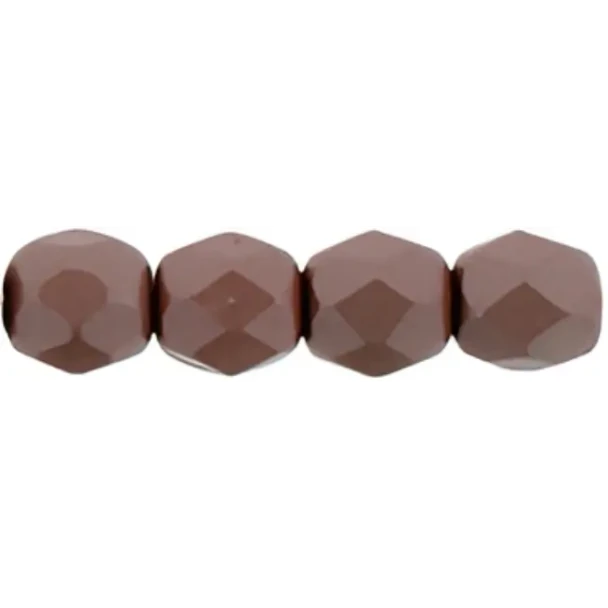 Firepolish 3mm Czech Glass Beads POWDERY BROWN (