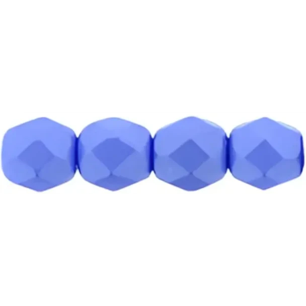 Firepolish 4mm Czech Glass Beads POWDERY BLUE