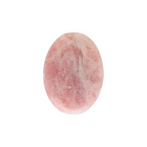 Pink Rhodonite 20x15mm Vertically Drilled Flat Oval Gemstone Bead